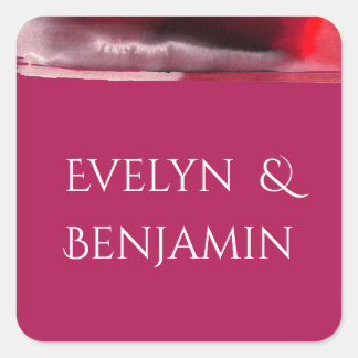 Viva Magenta Modern Fyrkantigt Klistermärke