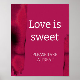 Viva Magenta Modern kärlek är söt bröllopsdusch    Poster