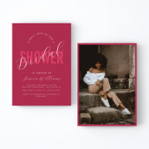 Viva Magenta Rosa Fold Script Photo Möhippa