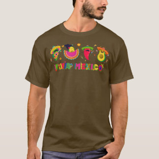 Viva Meico Fiesta Party Cactus Chili Avocado Meica T Shirt