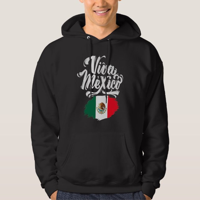 Viva Mexica 16th September Independence Day Mexica Hoodie (Framsida)