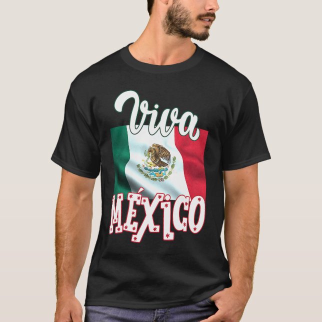 Viva Mexica 16th September Independence Day Mexica T Shirt (Framsida)