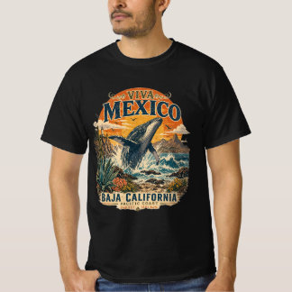 Viva Mexico Baja California Valhajd T-shirt
