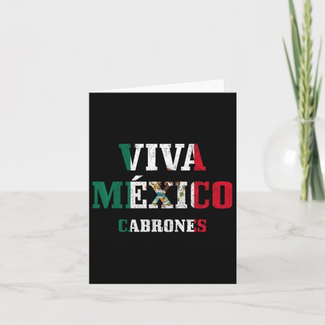 Viva Mexico Cabrones Funny Cinco De Mayo Mexican F Kort (Framsida)