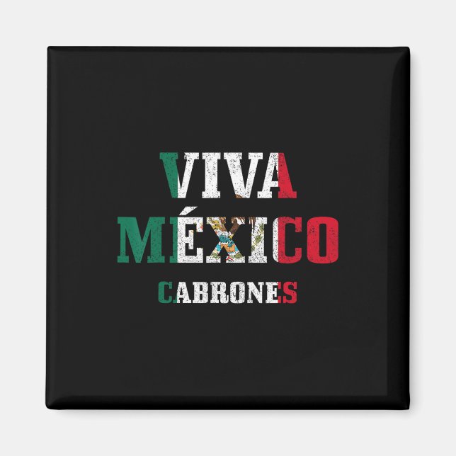 Viva Mexico Cabrones Funny Cinco De Mayo Mexican F Magnet (Framsidan)