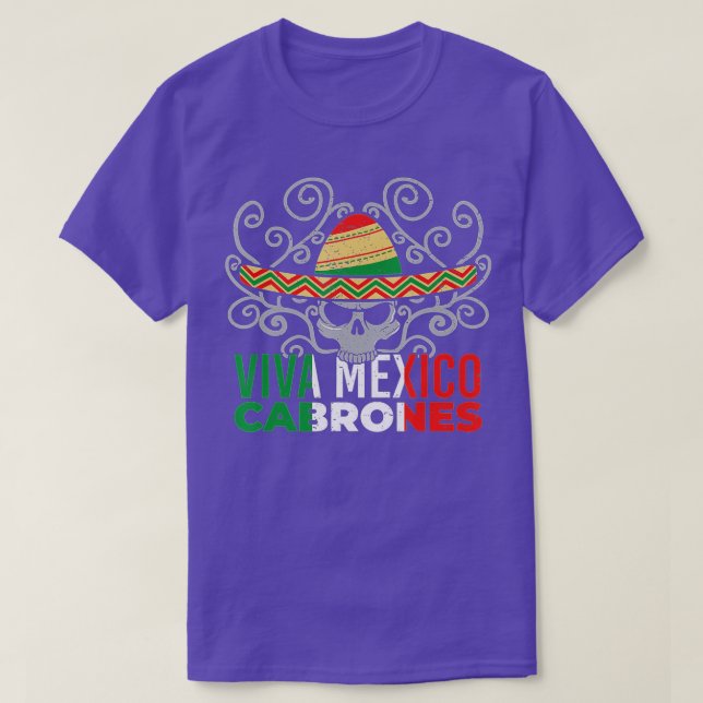 Viva Mexico Cabrones Mexican Patriot Pride Cinco d T Shirt (Design framsida)