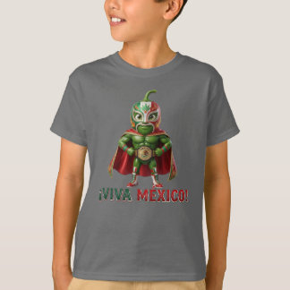 Viva Mexico Chili Pepper Lucha Libre | 3D Wrestler T Shirt