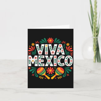 Viva Mexico färgrik folkkonst mexikansk självständ Kort