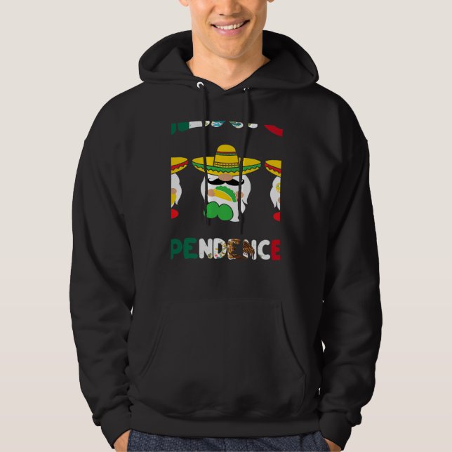 viva mexico gnomes flag Pride Independence Day 16  Hoodie (Framsida)