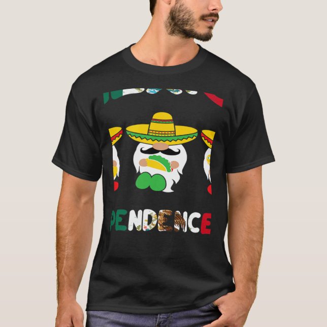 viva mexico gnomes flag Pride Independence Day 16  T Shirt (Framsida)