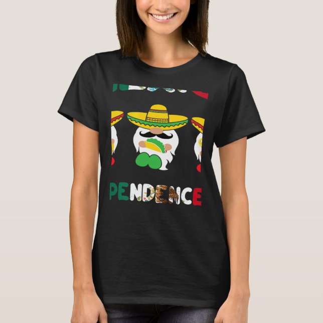 viva mexico gnomes flag Pride Independence Day 16  T Shirt (Framsida)