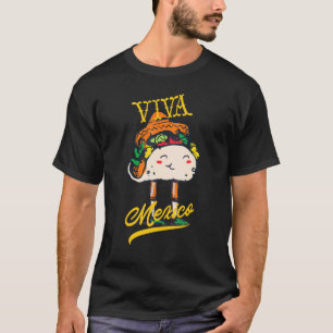 Viva Mexico Lycklig Cute Taco Cinco De Mayo Costum T Shirt