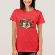 Viva Mexico Patriotisk Typografi T-Shirt | Mexikan