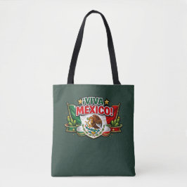 Viva Mexico Patriotisk Typografi T-Shirt | Mexikan Tygkasse