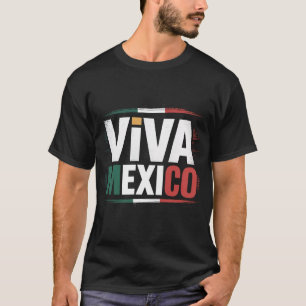 Viva Mexico Shirt med Mexikanska Flagga prisnod T
