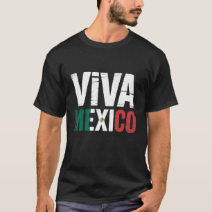 Viva Mexico Shirt med Mexikanska Flagga prisnod T