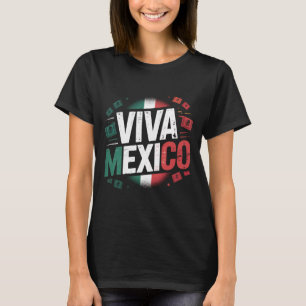 Viva Mexico Shirt med Mexikanska Flagga prisnod T