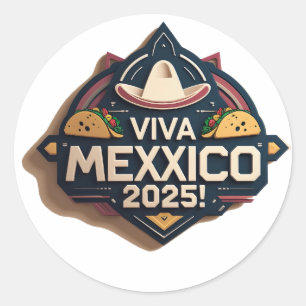 Viva Mexico Stickers - Visa ditt Pride, stick ditt Runt Klistermärke