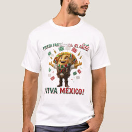 Viva Mexico Taco Character T-Shirt | 3D El Grito