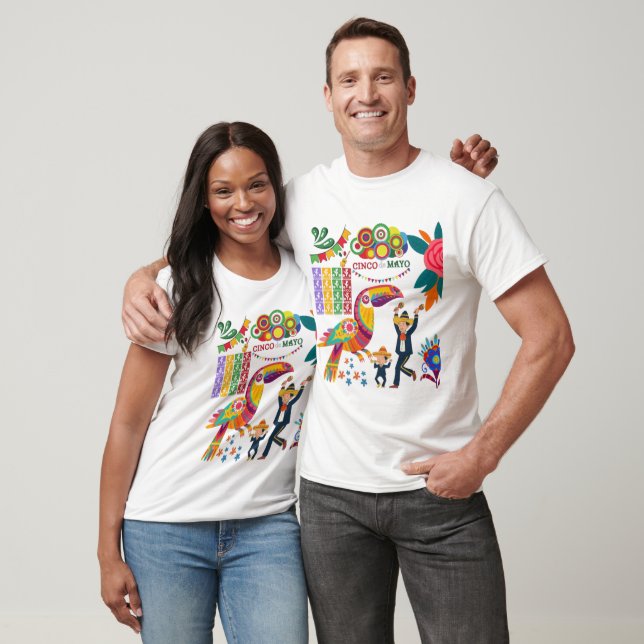Viva Mexico Vibes vit T Shirt (Unisex)