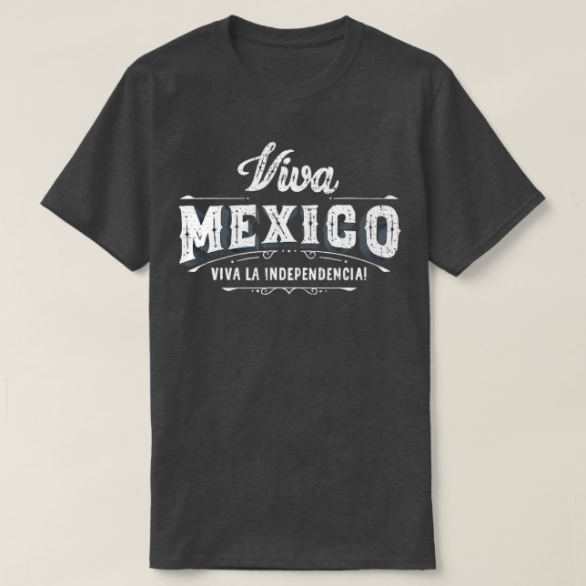 Viva Mexiko 16 september Mexikanska Independence d T Shirt (Design framsida)