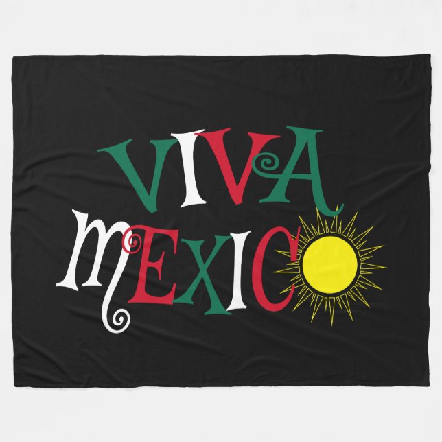 Viva Mexiko Fleecefilt (Framsidan (Horisontell))