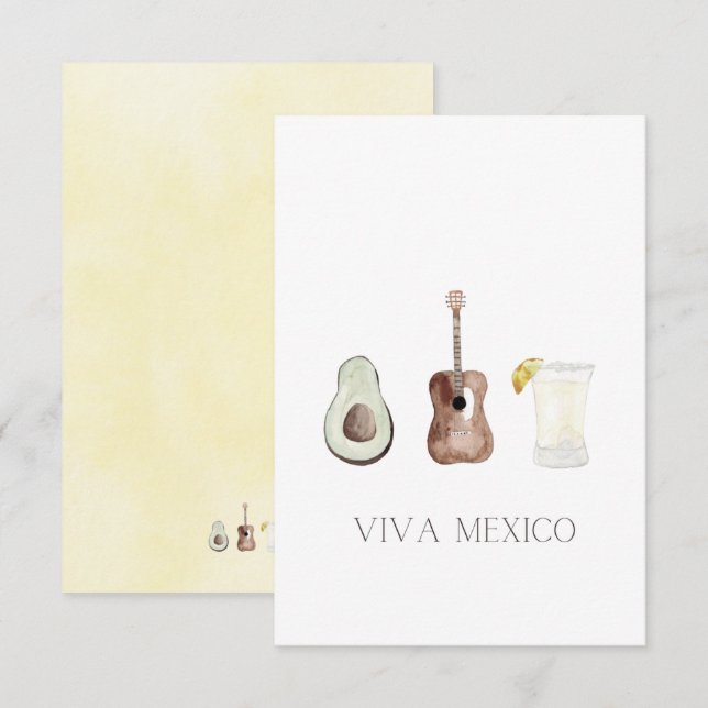 Viva Mexiko Inbjudningar (Fram/baksida)