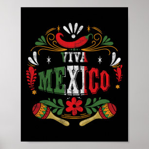 Viva Mexiko Mexican Fiesta Cinco De Mayo Poster