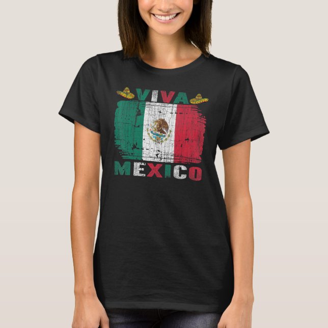 Viva Mexiko Mexican independence day I Kärlek Mexi T Shirt (Framsida)