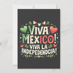 Viva Mexiko Mexikanska independence day Inbjudningar