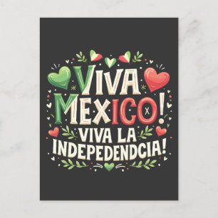 Viva Mexiko Mexikanska independence day Vykort