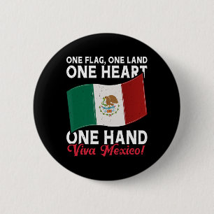 Viva Mexiko - Mexiko Flagga Mexikanska Independenc Knapp