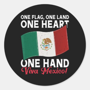 Viva Mexiko - Mexiko Flagga Mexikanska Independenc Runt Klistermärke