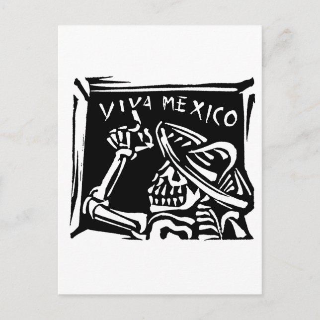 Viva Mexiko- Mexikos "Day of the dead" Vykort (Framsida)