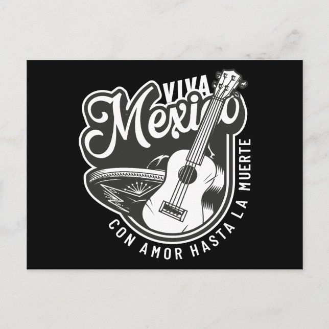 Viva Mexiko Party med min Guitar Vykort (Framsida)