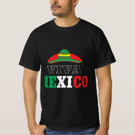 Viva Mexiko Sombrero Firande Design T Shirt