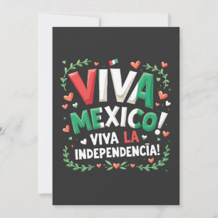 Viva Mexiko Viva la Independencia Independece Day Julkort