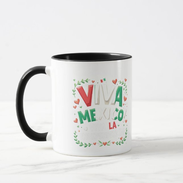 Viva Mexiko Viva la Independencia Independece Day Mugg (Vänster)
