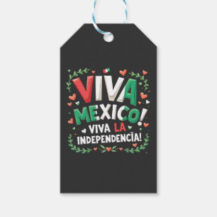 Viva Mexiko Viva la Independencia Independece Day Presentetikett