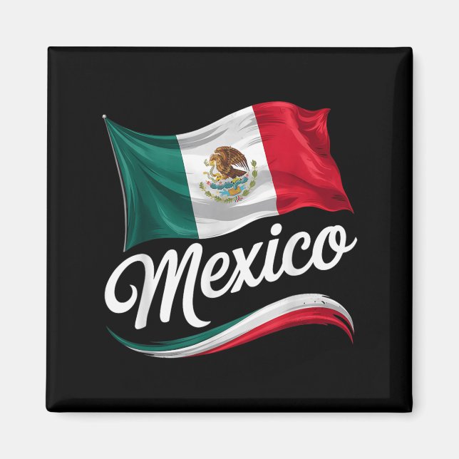 Viva Mexikos självständighetsdag Mexikansk flagga  Magnet (Framsidan)