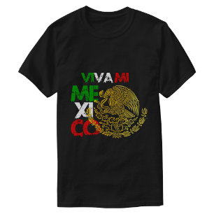 Viva mi Mexico Flagga T Shirt