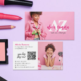 Viva Modern Magenta Chic Fet Snyggt Anpassningsbar Visitkort