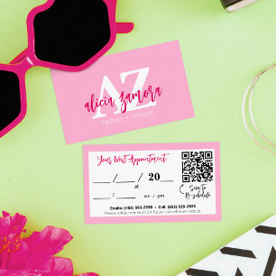 Viva Modern Magenta Chic Modern Salon Möte Visitkort