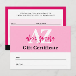 Viva Modern Magenta Mode Gift-kort Inbjudningar