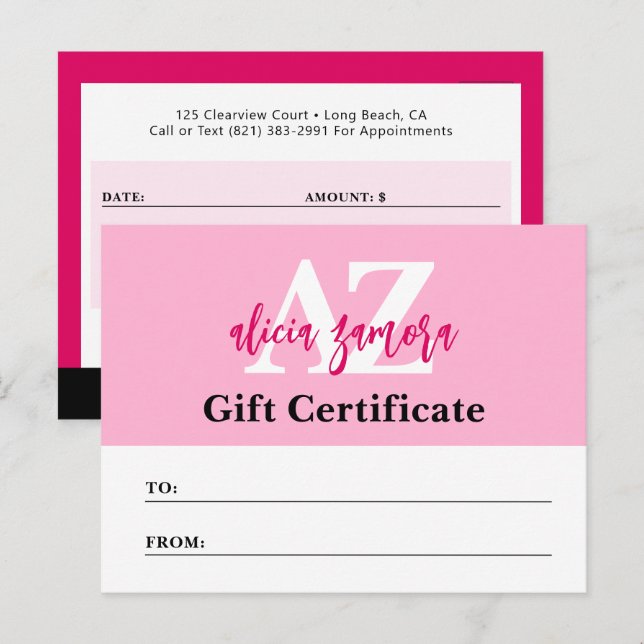 Viva Modern Magenta Mode Gift-kort Vykort (Fram/baksida)