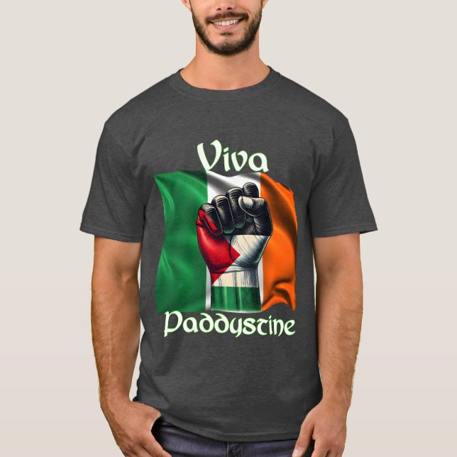 Viva Paddystine IrelandPalestine Solidarity friend T Shirt (Framsida)