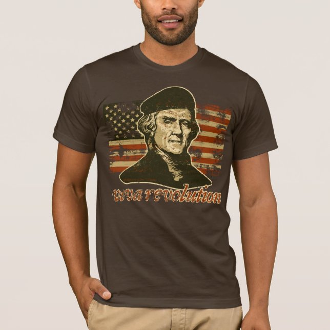 Viva revolutionJefferson skjorta T-shirt (Framsida)