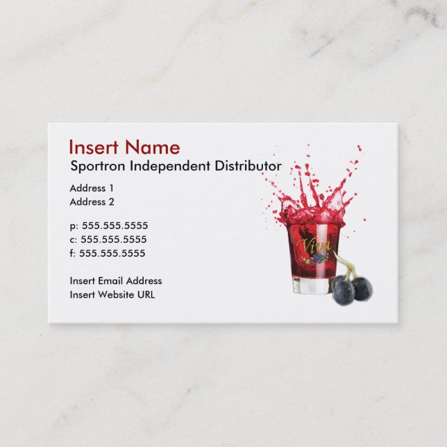 Viva sköt visitkortar (2-Sided) Visitkort (Framsida)