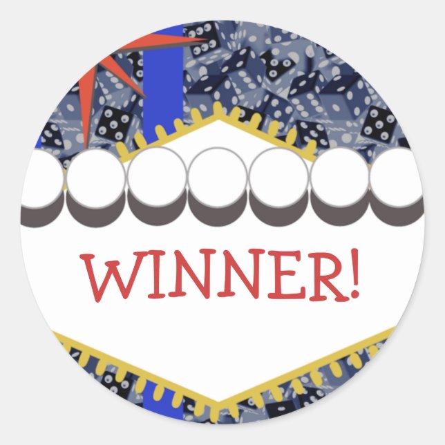 Viva Vegas! Runt Klistermärke (Framsida)