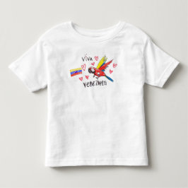 Viva Venezuela – Guacamaya y Bandera infantil T Shirt